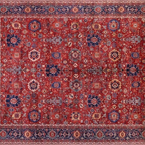 Red Turkish Rug, Livingroom Rug, Bedroom Rug - Etsy