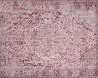 Alfombra Borgoña, Kilim de estilo Anatolia, Alfombras para sala de estar, Alfombra de estilo turco vintage, Alfombra de oficina, Envejecimiento popular, Alfombra otomana, Kilim de palacio