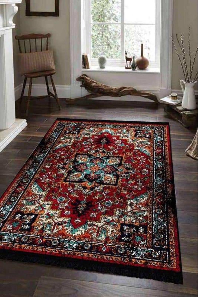 Turkish Rug 8x10 Red Rugs for Living Room Antique Kilim Etsy