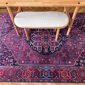 Purple/Burgundy Rug, Elegant Bordeaux Rug for Living Room, Maroon Floor Covering, Turkish Rug, Housewarming Gift, Washable Rug, Multi Size