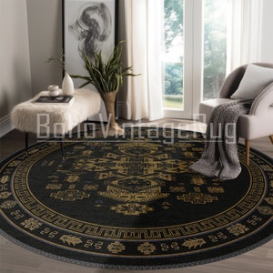 Boho Navy Blue Runner, Anti-slip Living Room Floor Mat, Non-shedding ...