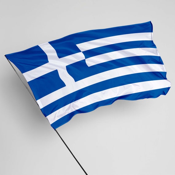 Nationalflagge von Griechenland Griechische Flagge Tischfahne Gesichtsmaske  Blaue und weiße Flagge Banner von Griechenland Griechisches Banner  Griechenland -  Österreich