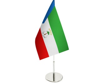 HOMSFOU Mini Porte-drapeau En Bois Avec Base Pour Décoration Intérieure