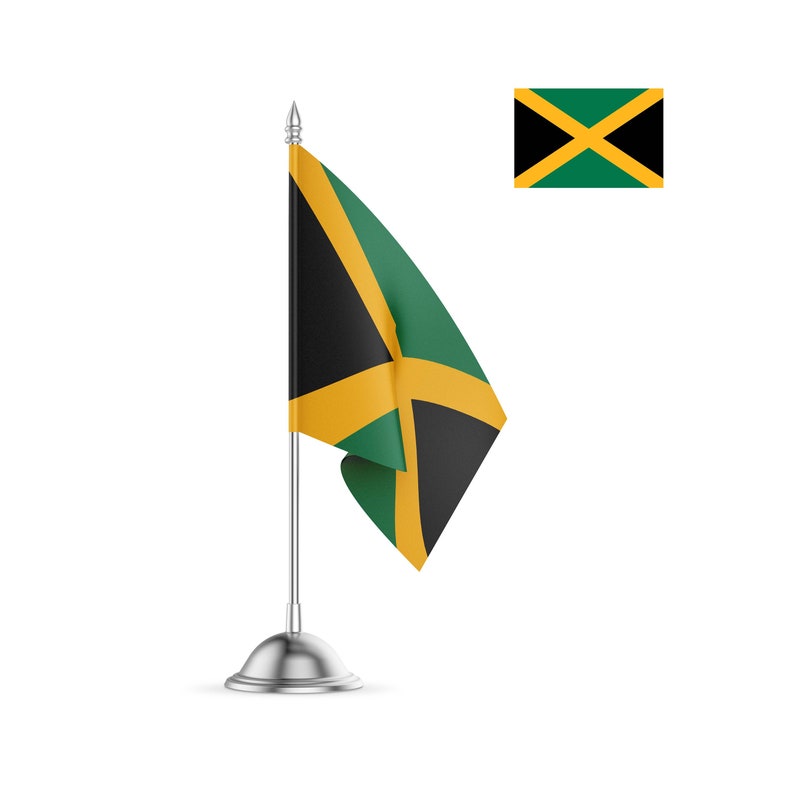 Table Flag of Jamaica Jamaican National Flag Protective Etsy