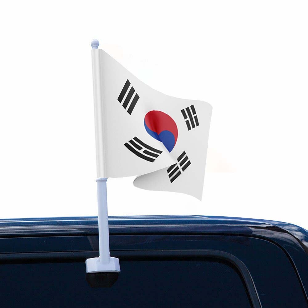 South Korean Flag Car Emblem Decal – Metal Look Badge For Car, Truck, Motorcycle Fuel Tank