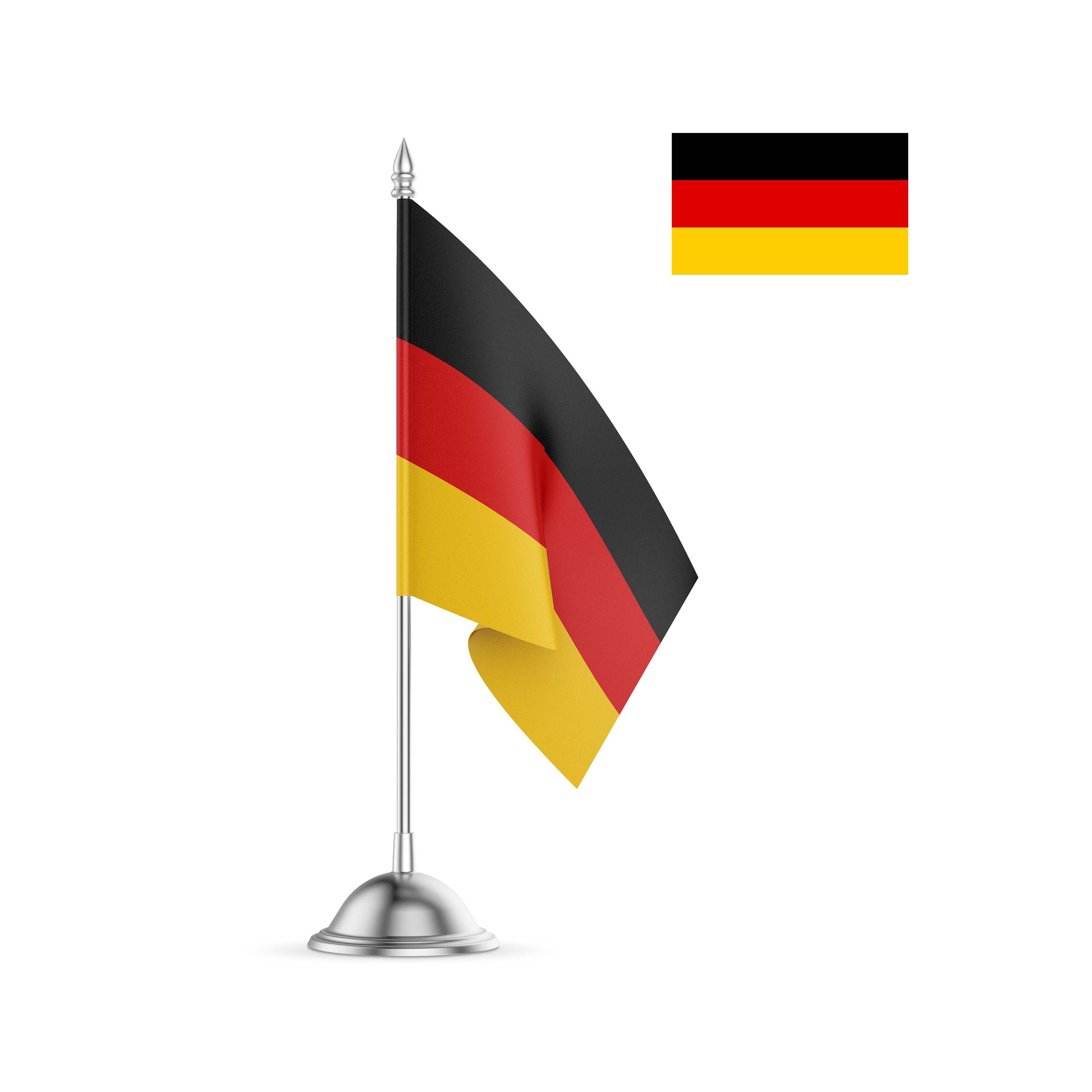 Flagge von Ostdeutschland - Flagge der DDR (DDR) - Runder