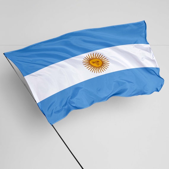 Bandera de Argentina / Bandera Argentina / Bandera Nacional de Argentina /  Bandera de Mesa / Mascarilla Protectora / Bandera Sol de Mayo / Bandera Sol  de Mayo -  México