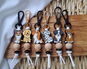 Dog Keychain | Collie | Golden Retriever | Charles Spaniel | Dalmatian | Australian Shepherd | Boxer | Gift for dog lover