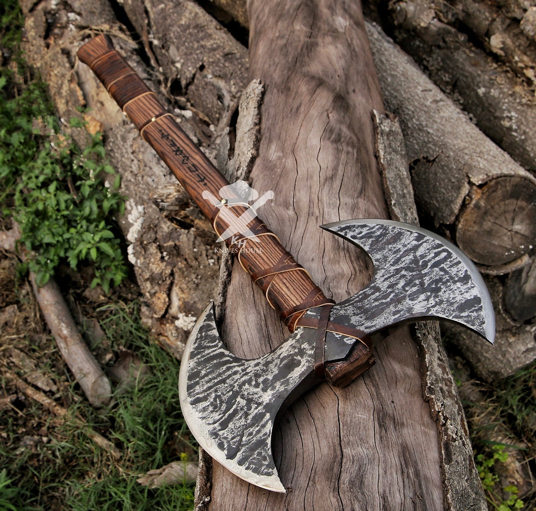 Hand Double Headed Axe Double Head Axe Camping Axe Etsy