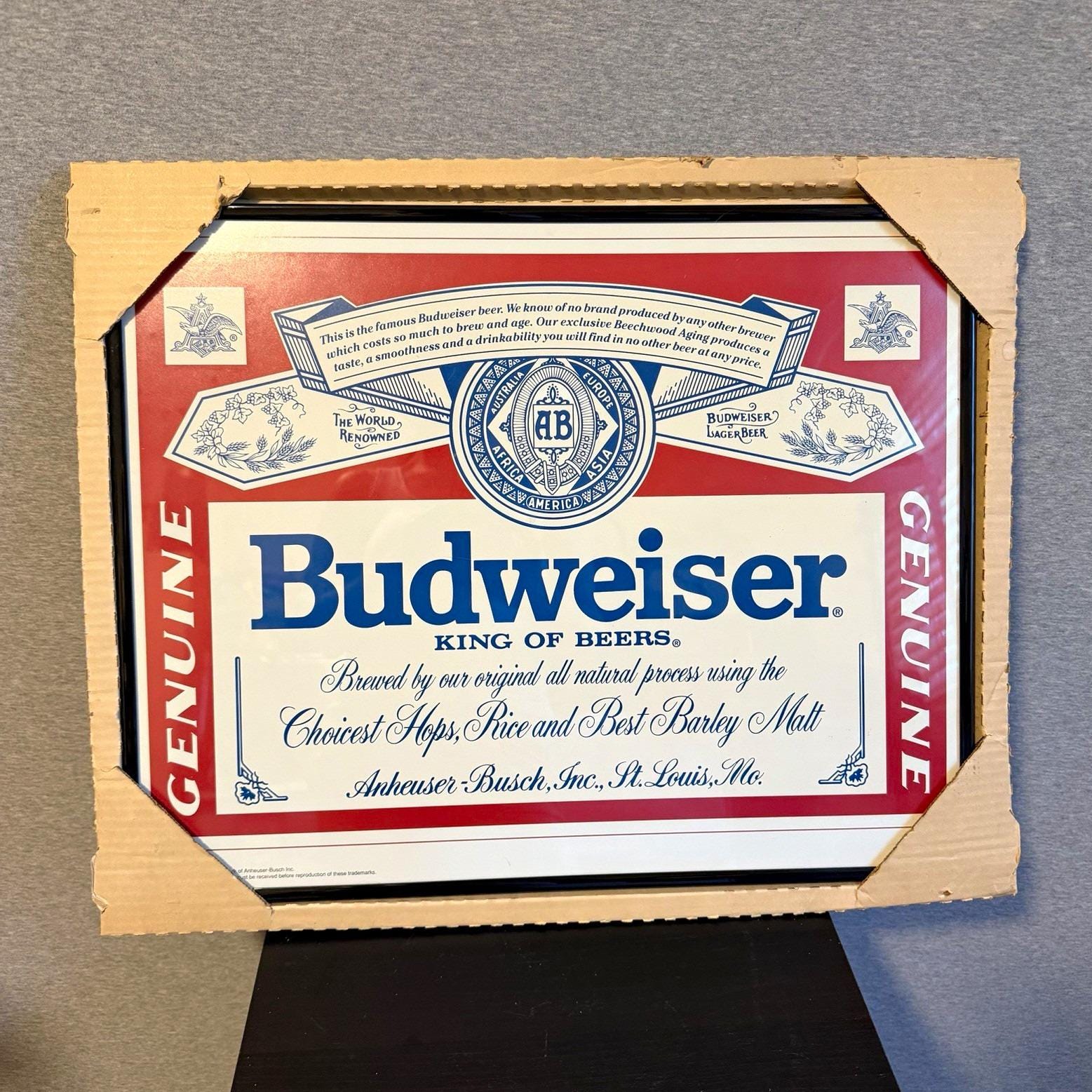 Vintage Budweiser Beer Sign - Etsy
