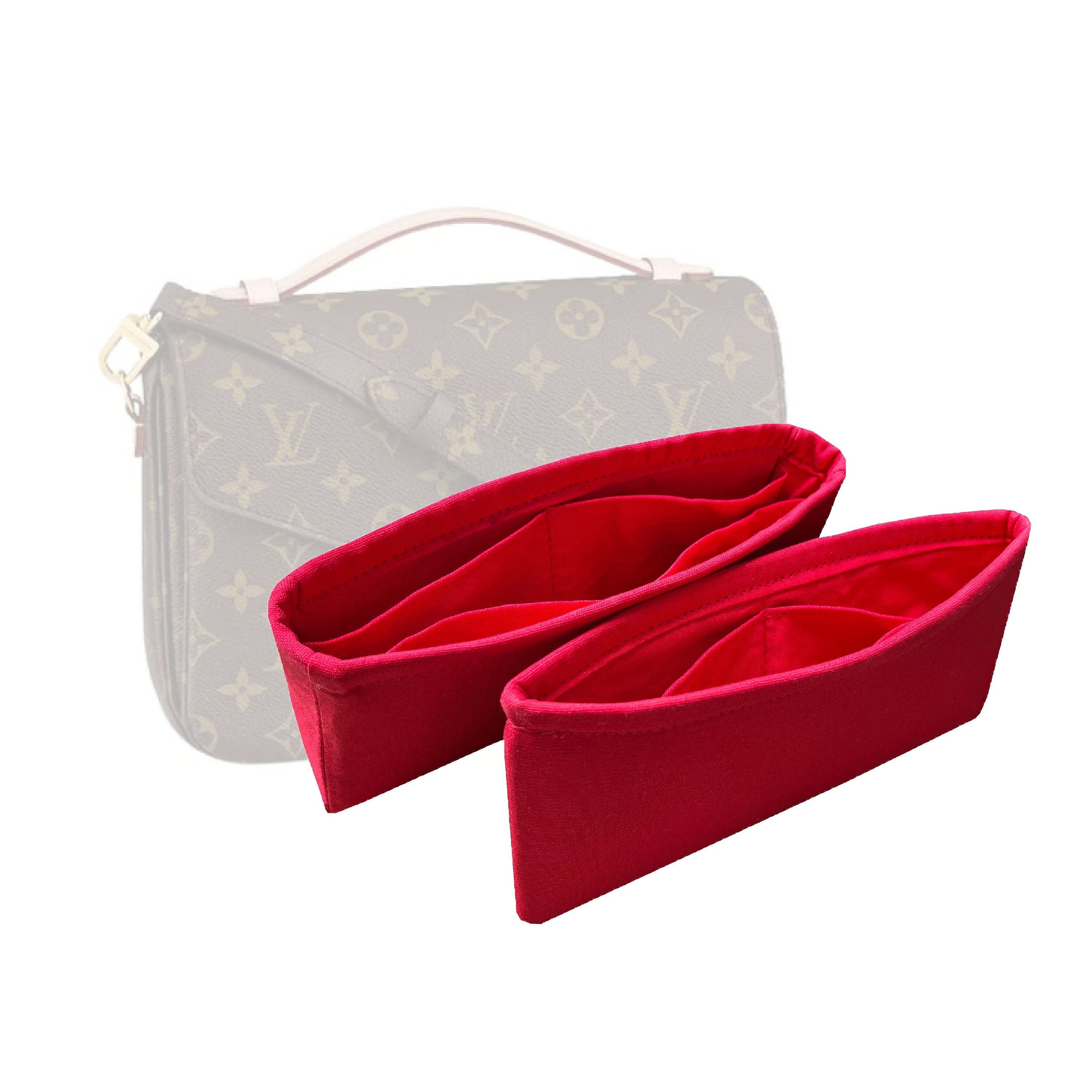 Pochette Metis Felt Insert Bag Organizer Red (Handmade)