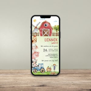 Convite digital de aniversário com detalhes personalizados para enviar via WhatsApp | Quintal
