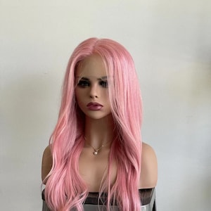 Pink wig etsy top