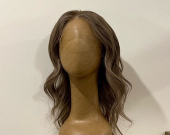 100% Virgin Human Hair | Dark Mushroom Brown with Babylights Balayage Glueless HD Lace Front Wig
