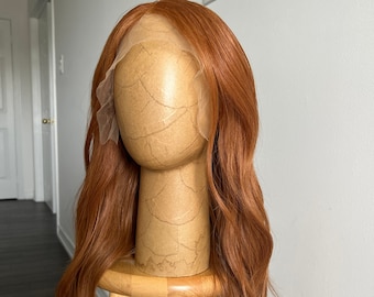 100% Virgin Human Hair | Vibrant Copper Ginger Glueless HD Lace Front Wig Ready to Ship