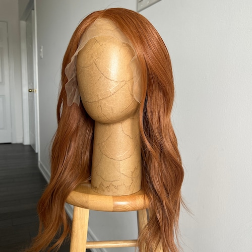 100% Real Human hair Copper ginger  lace front wig Ginger Glueless Wig – 100% Human Hair Loose Body Wave, 13x6  main image 4