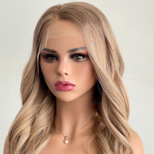 Blonde Beauty Virgin Human Hair LaceFront Wig Chinalacewig Custom Wig HD full lace wig 30 inches Light Ash  main image 4