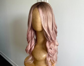 100% Virgin Human Hair | Smokey Pink Mermaid Balayage Glueless HD Lace Front Wig