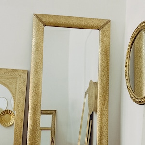 Moroccan Mirror,scrying Mirror, extra large Mirror, Floor mirror, Wall Tall Mirror,Full length mirror,Gold framed ,Home decor, free shipping