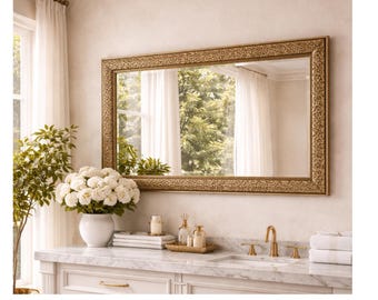 Bathroom Mirror, Decorative Mirror, bath mirrors, Large Wall Mirrors, Full Lenght Mirror Lenght, Floor Mirror, Full Body Mirror, Gold mirror