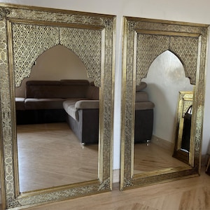 Moroccan Mirrors Large Mirror Wall Art Full Length Scrying Mirror Gold Frame Decor Mirror Floor Mirror Bathroom Mirrors 2Buys 1 OFF
