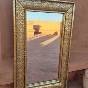 Moroccan Mirror,scrying Mirror, extra large Mirror, Floor mirror, Wall Tall Mirror,Full length mirror,Gold framed ,Home decor, free shipping