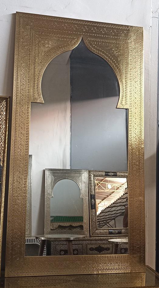 Mirror, Moroccan Mirror, large Mirror, Huge mirror, Wall Tall Mirror, Full length  scrying mirror, Gold framed , Home decor,  free shipping