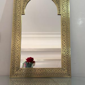 Full length mirror frame ,Large Moroccan Mirror, Gold Wall Decor, floor Mirror image 10