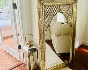 Full Lenght Floor Mirrors Moroccan Mirror Large Mirrors Wall Decoratif Scrying Mirror Bathroom Mirrors Gold Frame Rectangular Mirror Silver