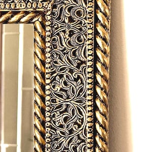Full Length Mirror Gold Floor Mirror Fireplace Mirror Large Mirror for Bathroom Moroccan Mirror for Living Room Fireplace Mirror Entryway