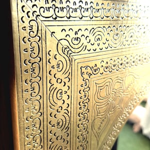 Full length mirror frame ,Large Moroccan Mirror, Gold Wall Decor, floor Mirror image 3