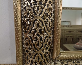 Moroccan Mirror, scrying Mirror, extra large Mirror, Floor mirror, Wall Tall Mirror,Full length mirror,Gold framed , Rustic Mirror