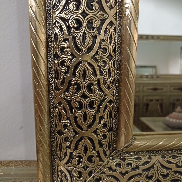 Moroccan Mirror,scrying Mirror, extra large Mirror, Floor mirror, Wall Tall Mirror,Full length mirror,Gold framed ,Home decor, free shipping