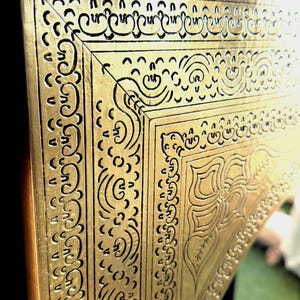 Handmade Brass Arch Moroccan Floor Mirror
