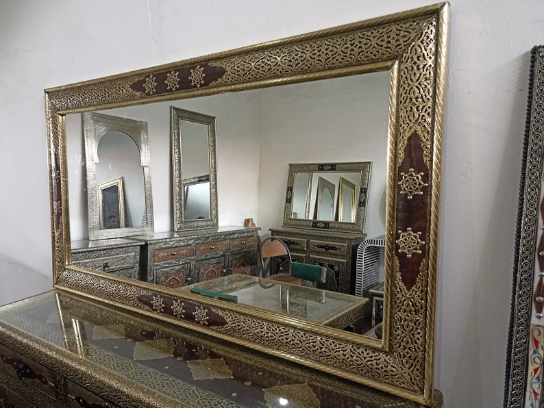Moroccan Mirror Gold Oversized Mirror Wall Tall Mirror Full Etsy