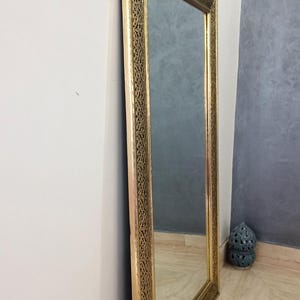 Large Ornate Gold Brass Moroccan Mirror, Wall Decor for Home image 13