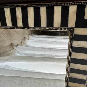 Large Decorative Bone Mirror Frame Golden Brass luxury Home Decor image 16
