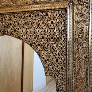 Arches mirror brass frame ,Moroccan Mirrors, Large Decorative Mirror, Bathroom Mirrors, Gold Mirror Living Room Mirror Large Silver Mirror image 13