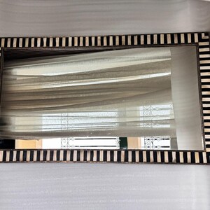 Large Decorative Bone Mirror Frame Golden Brass luxury Home Decor image 15