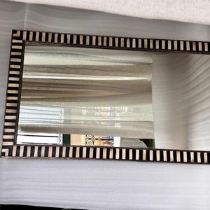Large Decorative Bone Mirror Frame Golden Brass luxury Home Decor image 17