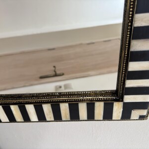 Large Decorative Bone Mirror Frame Golden Brass luxury Home Decor image 11