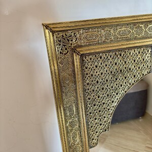 Arches mirror brass frame ,Moroccan Mirrors, Large Decorative Mirror, Bathroom Mirrors, Gold Mirror Living Room Mirror Large Silver Mirror image 16