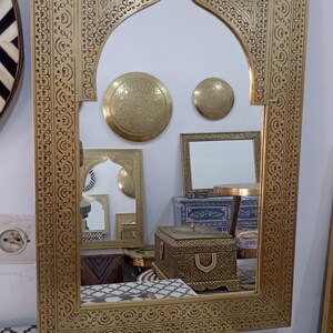 Full length mirror frame ,Large Moroccan Mirror, Gold Wall Decor, floor Mirror image 17