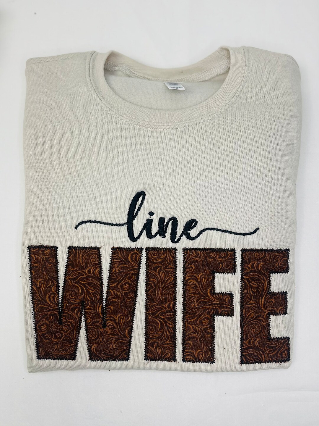 Line Wife Crewneck Embroidered Wife Sweatshirts Gift for Etsy