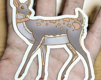 Silber Musk Deer stickers! (Waterproof and Tear resistant) Help me save the Musk deer! -Each purchase goes towards habitat conservation!-