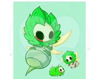 Moss Mother and brood Mini-Prints! (Fanart made by me for Silksong!)