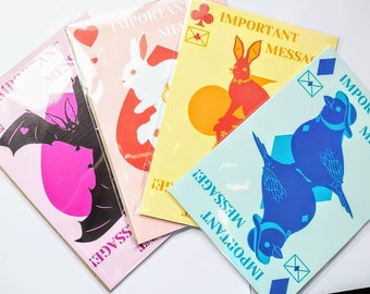 Alice in Wonderland Greeting Cards! Great for Birthdays, Mother's day & Spring in general!