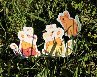 Cute Fall Candy animal stickers! Candy corn rats and Mallowcreme pumpkin mouse are here for a Halloween party!