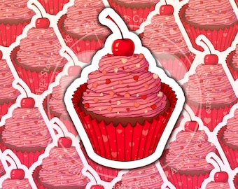 Autocollants roses mignons de petit gâteau ! Sur le thème du cœur, doux et parfait pour vous offrir un peu d'amour supplémentaire !