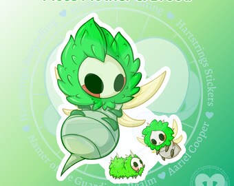 Moss Mother and Brood stickers (Silksong & Hollow Knight) fan art made by me!
